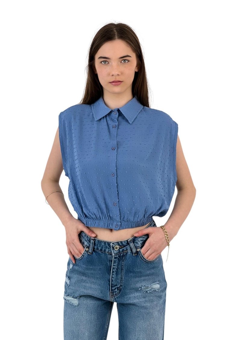 Textured Sleeveless Shirt - Summer Chic