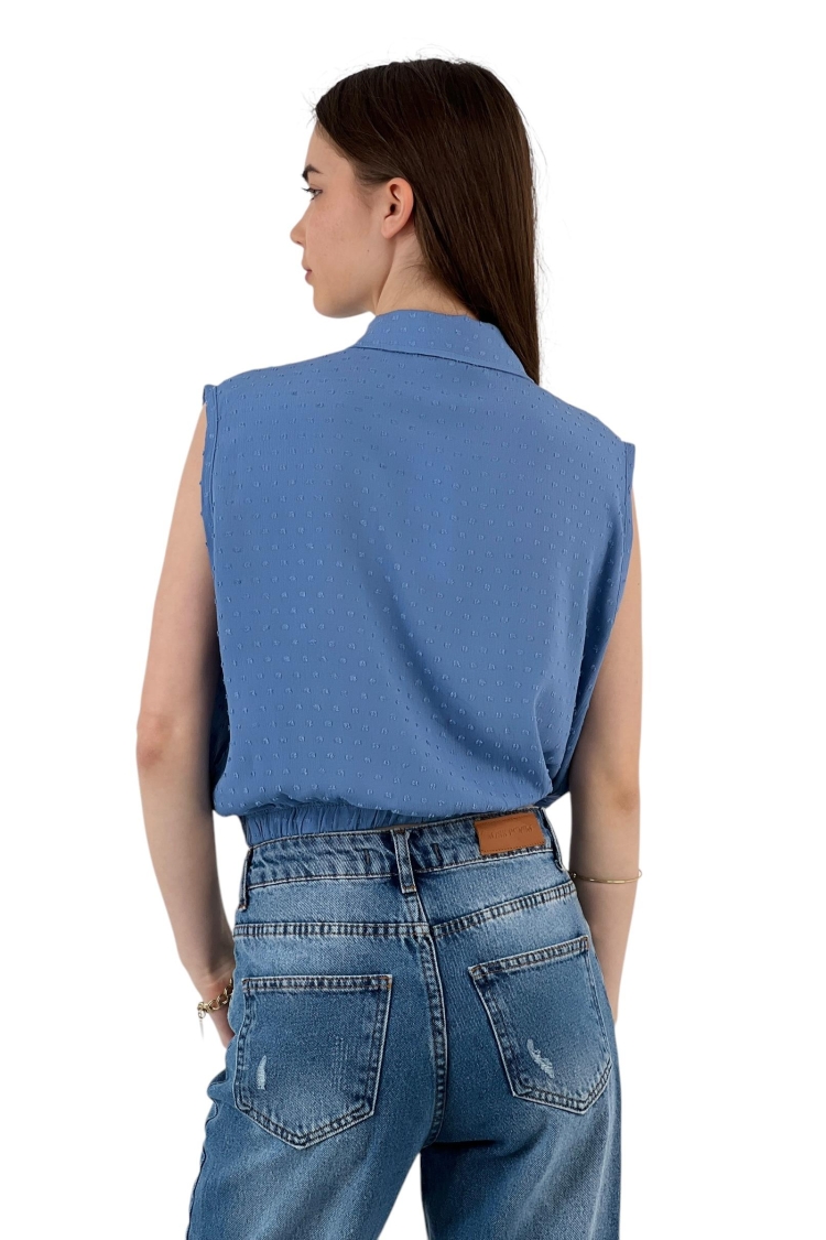 Textured Sleeveless Shirt - Summer Chic