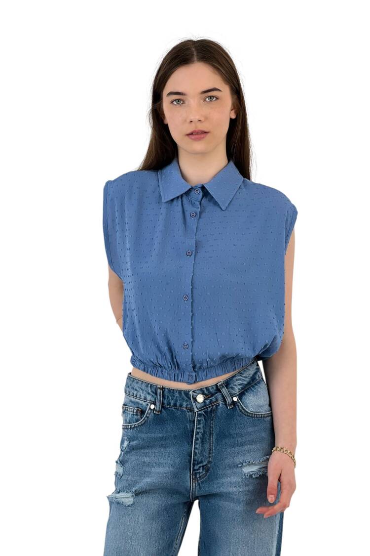 Textured Sleeveless Shirt - Summer Chic