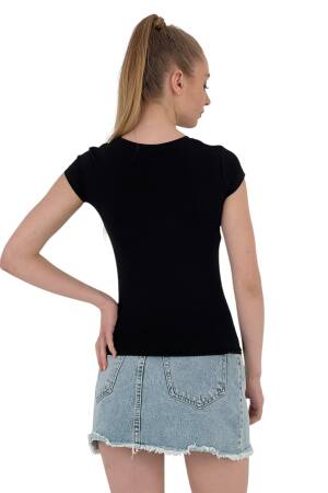 Summer Letter Print Short Sleeve SlimT-Shirt - MISS POEM - Globality Store - Women Clothes Wholesale Turkey