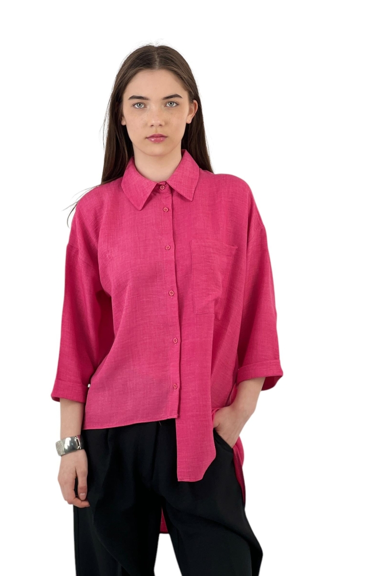 Cutout Draped Shirt