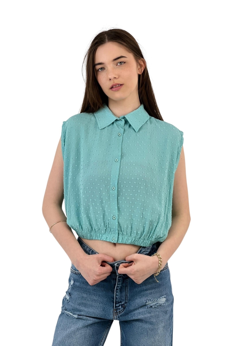 Textured Sleeveless Shirt - Summer Chic