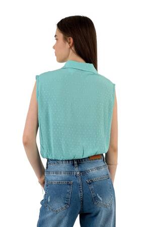Textured Sleeveless Shirt - Summer Chic - MISS POEM - Globality Store - Women Clothes Wholesale Turkey
