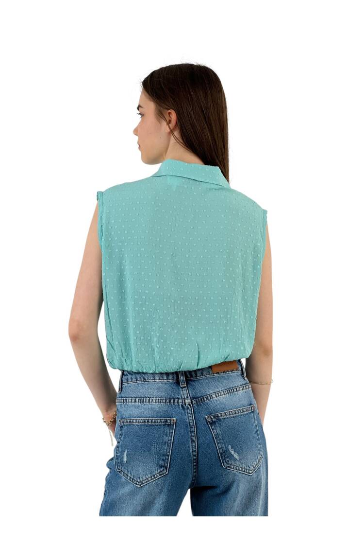 Textured Sleeveless Shirt - Summer Chic