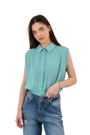 Textured Sleeveless Shirt - Summer Chic - MISS POEM - Globality Store - Women Clothes Wholesale Turkey