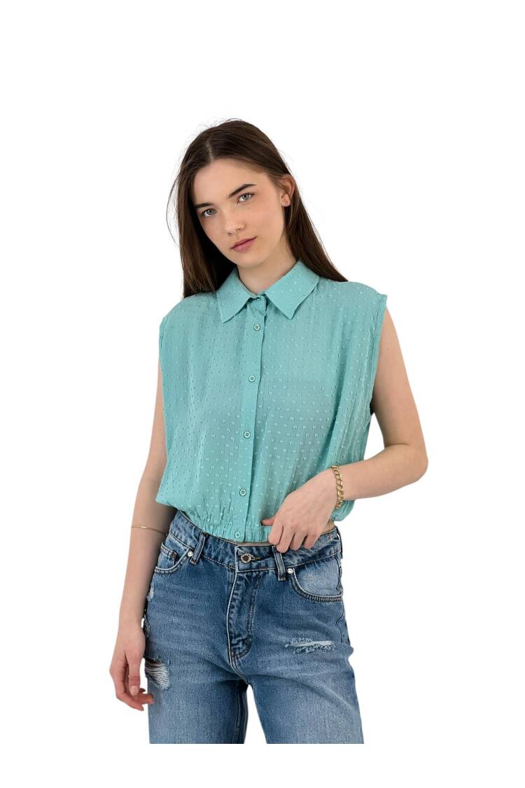 Textured Sleeveless Shirt - Summer Chic