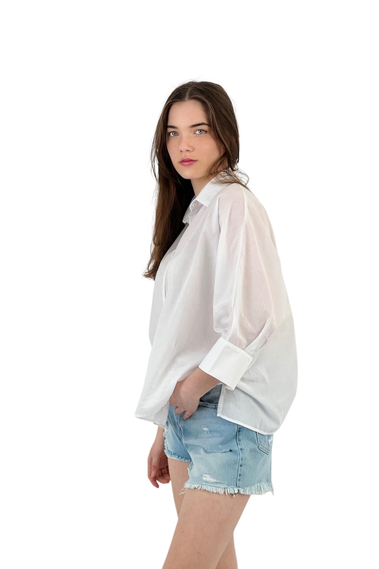 Cut Colored Shirt - MISS POEM - Globality Store - Women Clothes Wholesale Turkey
