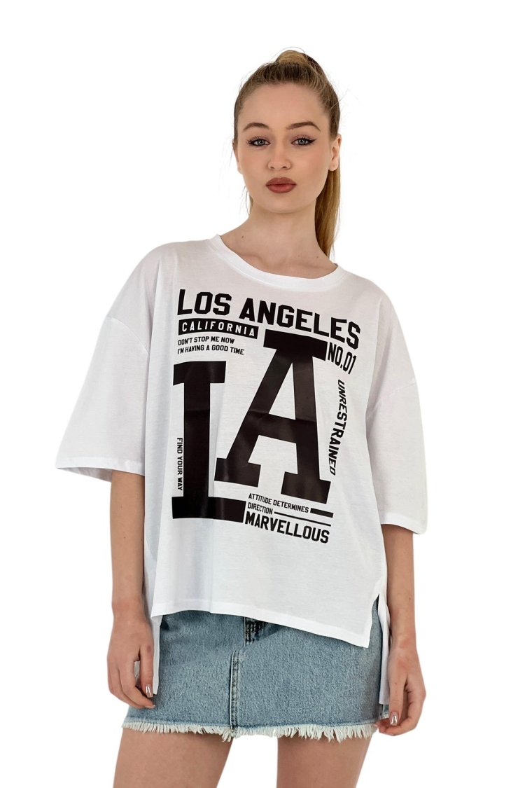 La Printed T-Shirt — Black &