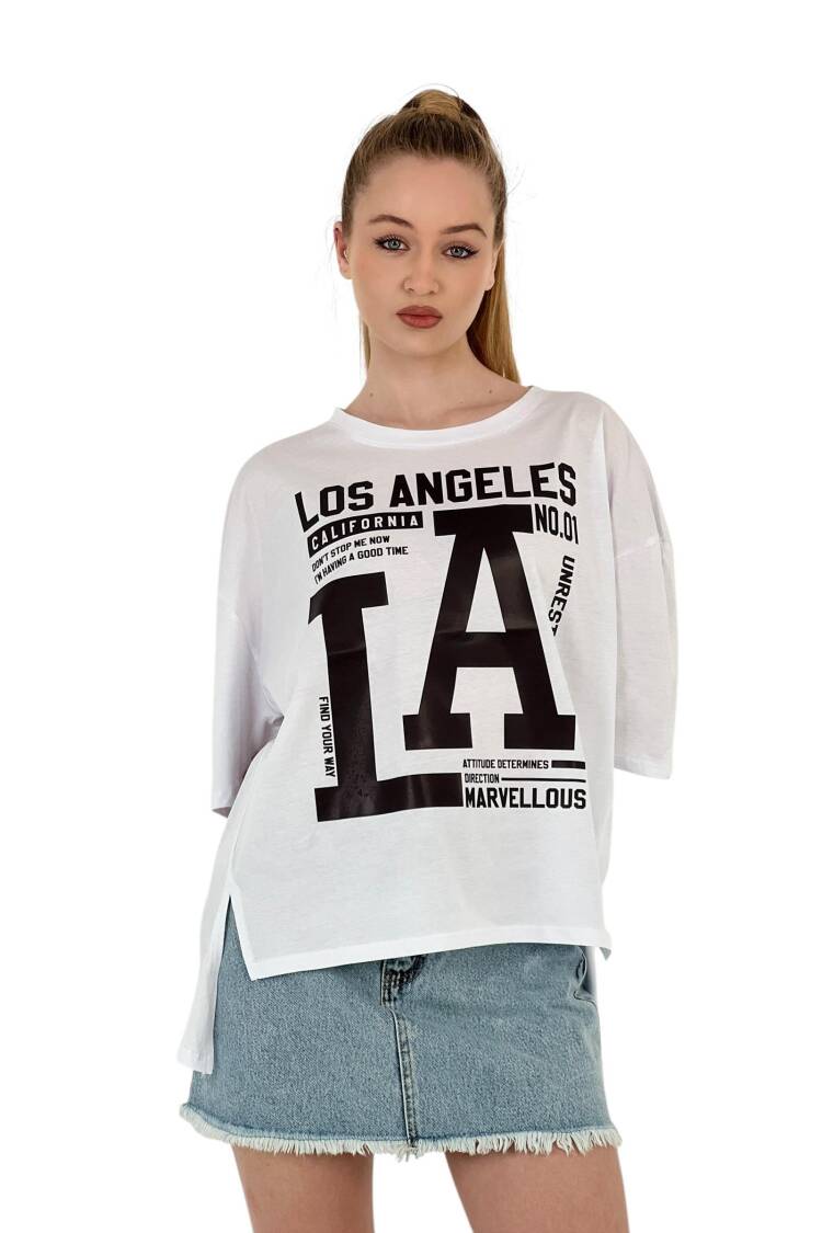 La Printed T-Shirt — Black &
