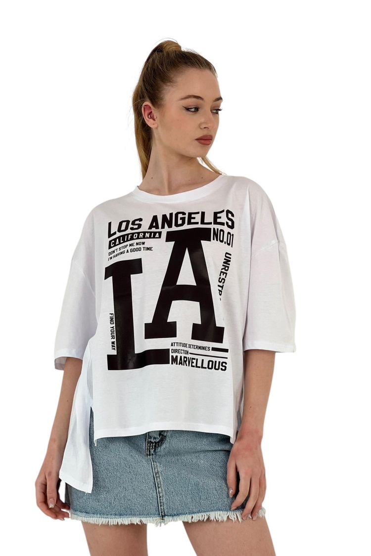 La Printed T-Shirt — Black &