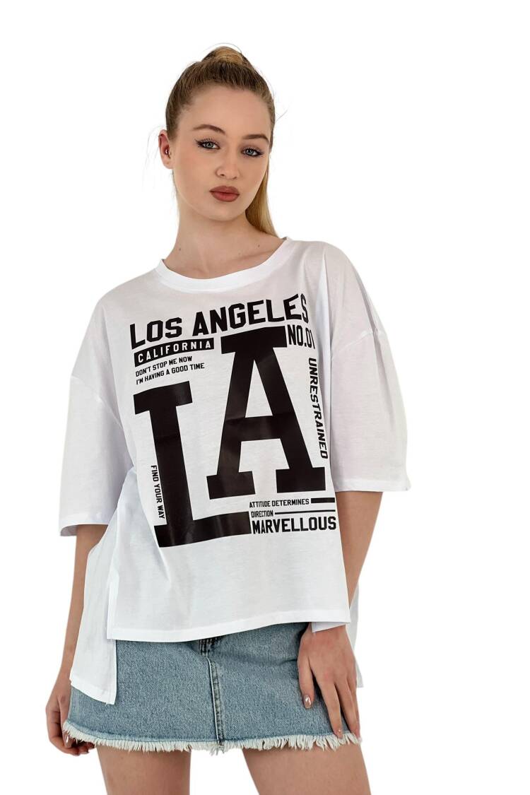 La Printed T-Shirt — Black &
