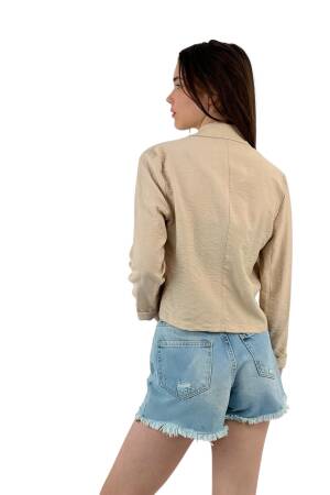 Short Cut Double-breasted Jacket Complementing Elegance - MISS POEM - Globality Store - Women Clothes Wholesale Turkey