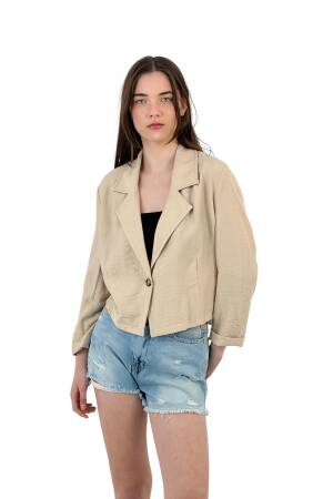 Short Cut Double-breasted Jacket Complementing Elegance - MISS POEM - Globality Store - Women Clothes Wholesale Turkey
