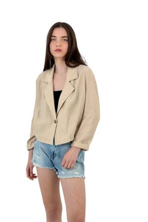 Short Cut Double-breasted Jacket Complementing Elegance - MISS POEM - Globality Store - Women Clothes Wholesale Turkey