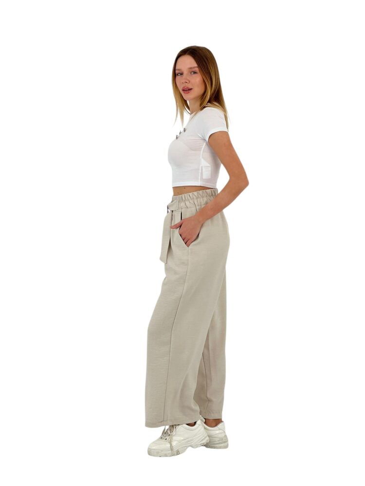 Wide Leg Belted Pants