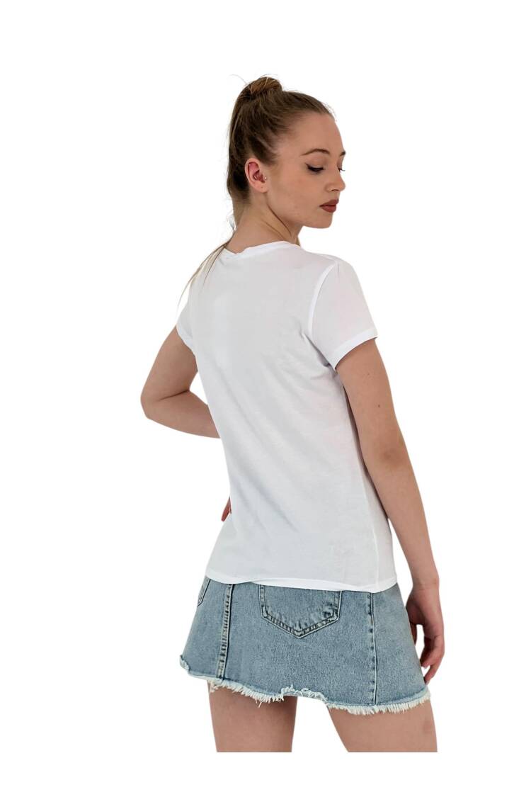 Fruit Printed Short Sleeve Summer Black T-shirt