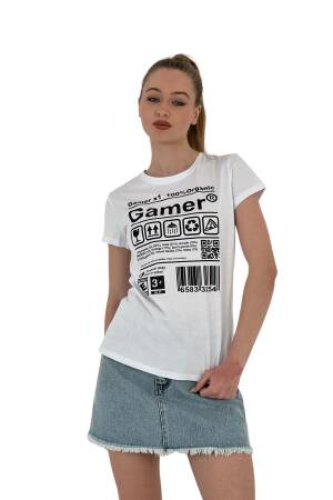 Gamer Printed Short Sleeve SummerT-Shirt - MISS POEM - Globality Store - Women Clothes Wholesale Turkey