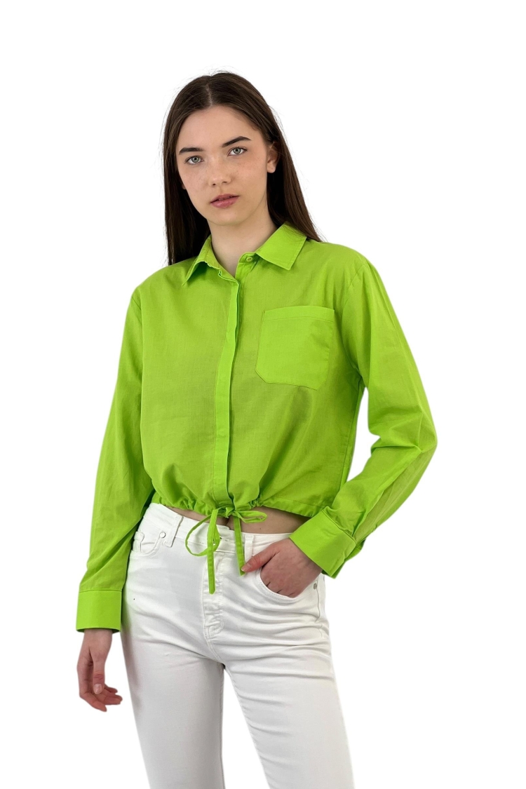 Ruffle Detailed Lace-up Shirt - Four Color Options