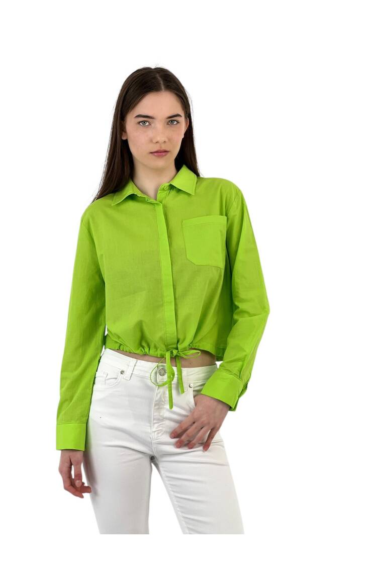 Ruffle Detailed Lace-up Shirt - Four Color Options