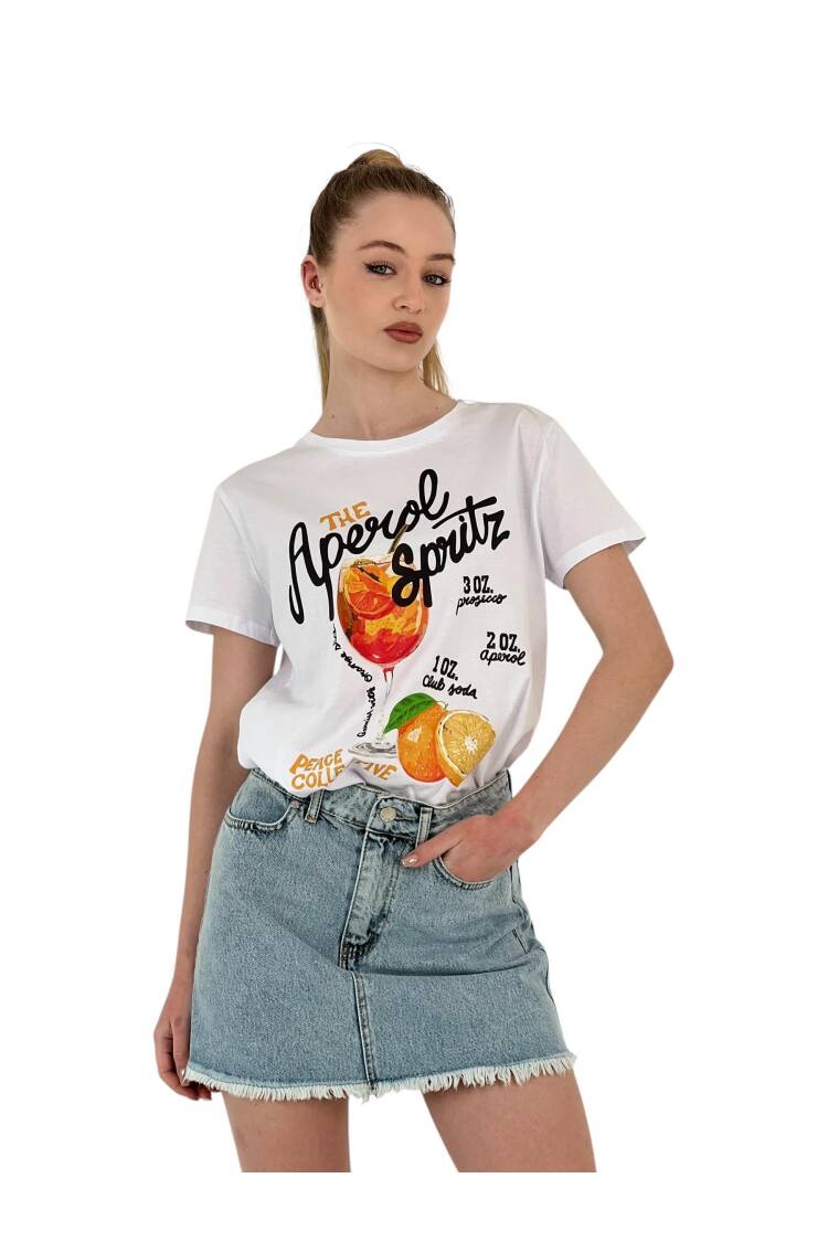 Spritz Printed T-Shirt — Black &
