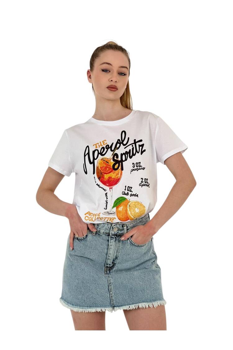Spritz Printed T-Shirt — Black &
