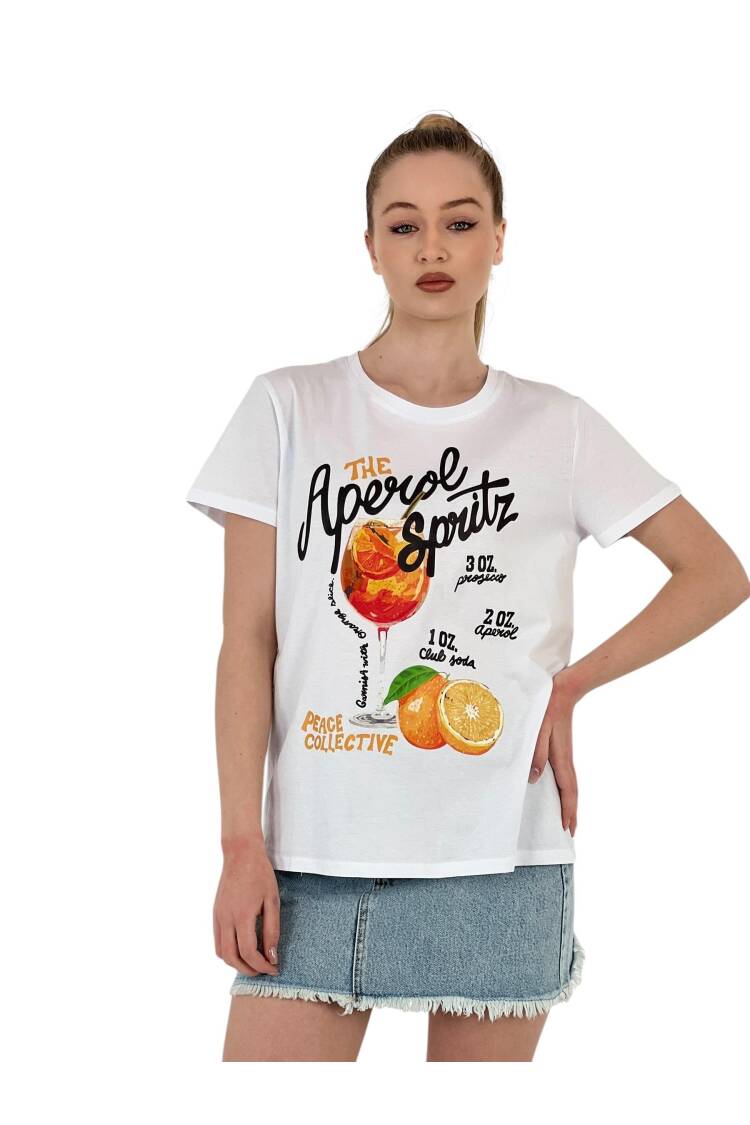 Spritz Printed T-Shirt — Black &