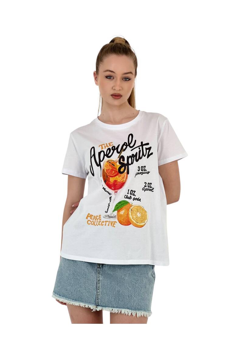 Spritz Printed T-Shirt — Black &