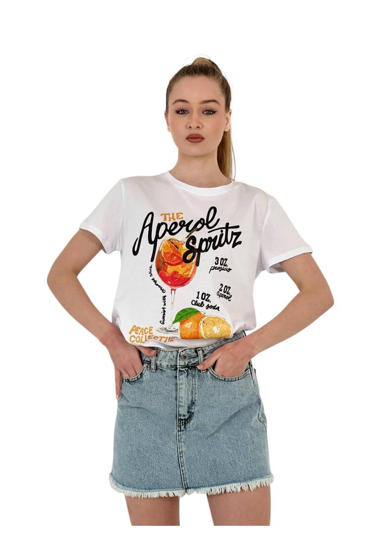 Spritz Printed T-Shirt — Black &