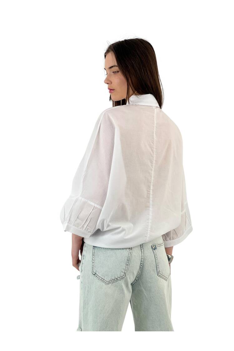Lace Detailed Casual Fit Shirt - White