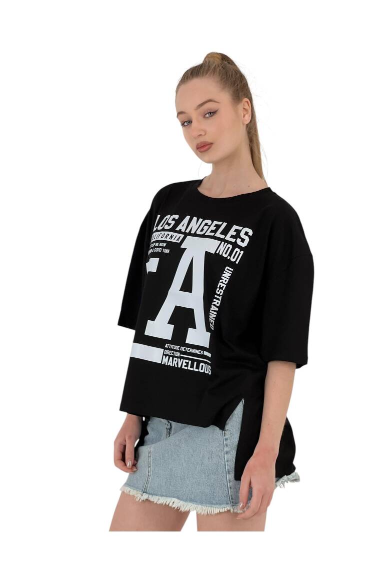 La Printed T-Shirt —& White