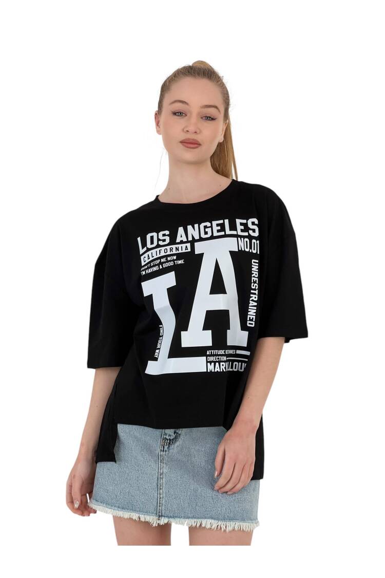 La Printed T-Shirt —& White