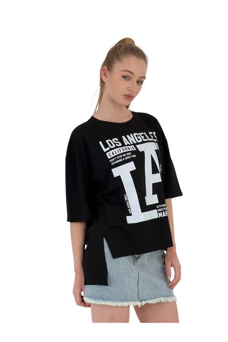 La Printed T-Shirt —& White