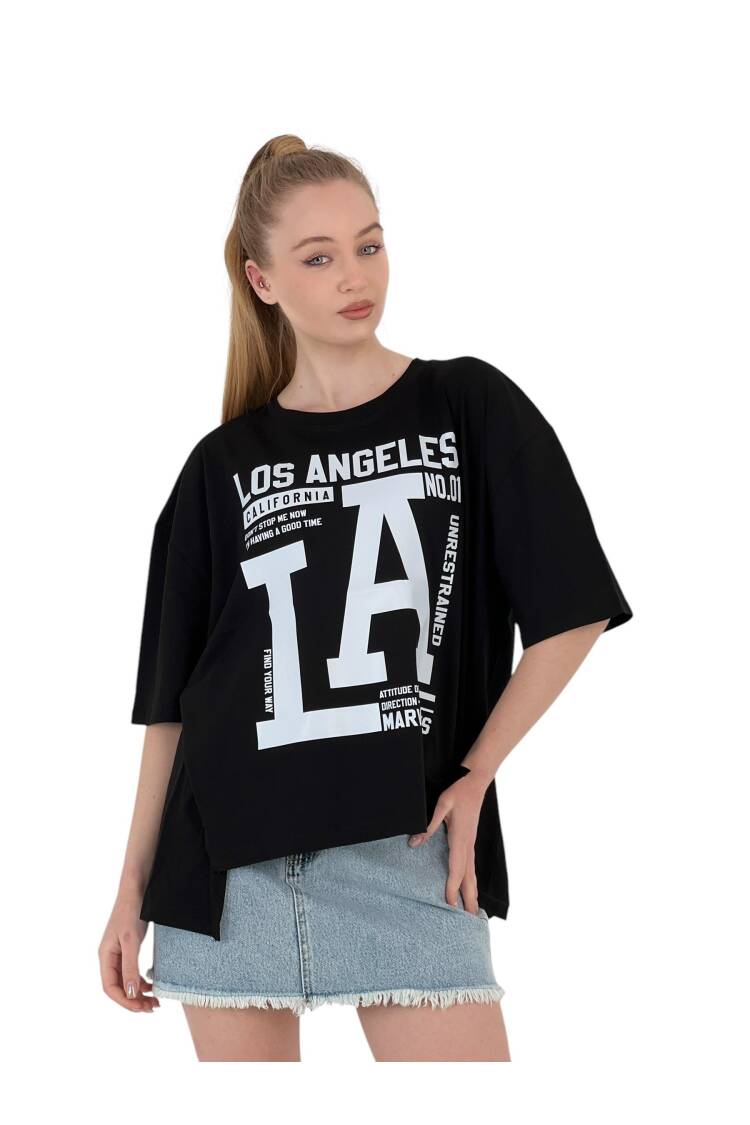 La Printed T-Shirt —& White