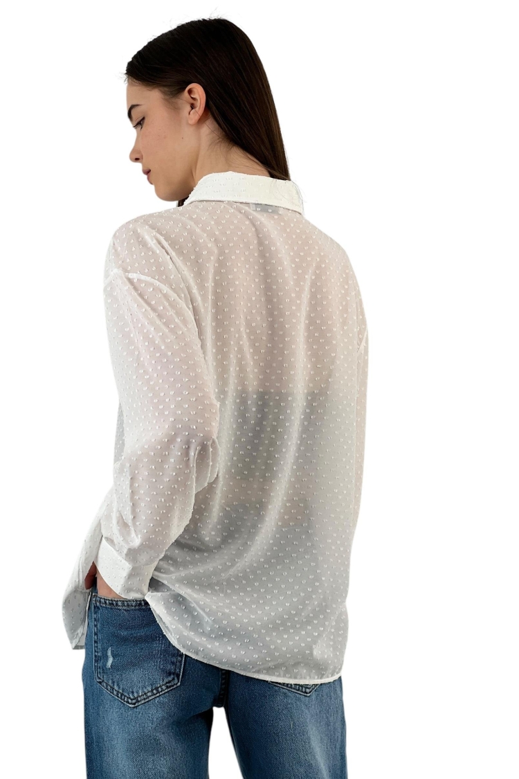 Textured Transparent Shirt - Two Color Options