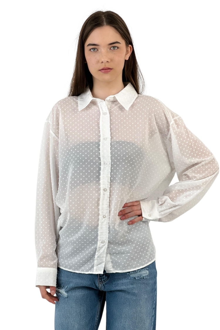 Textured Transparent Shirt - Two Color Options