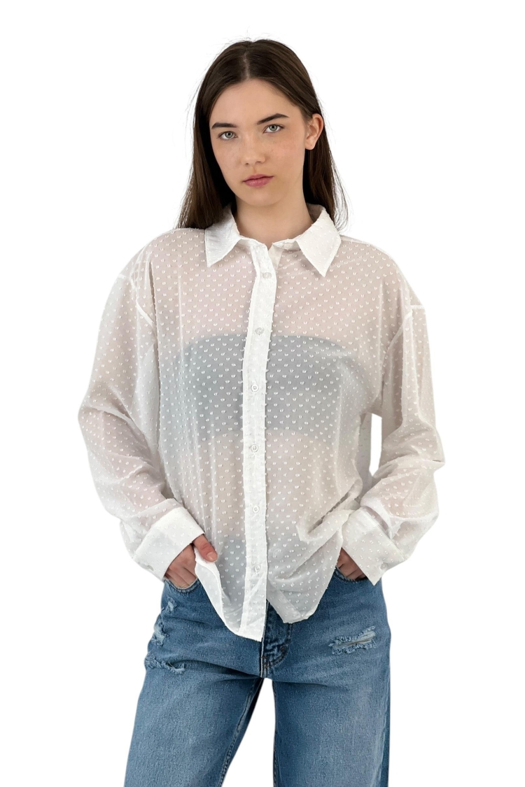 Textured Transparent Shirt - Two Color Options