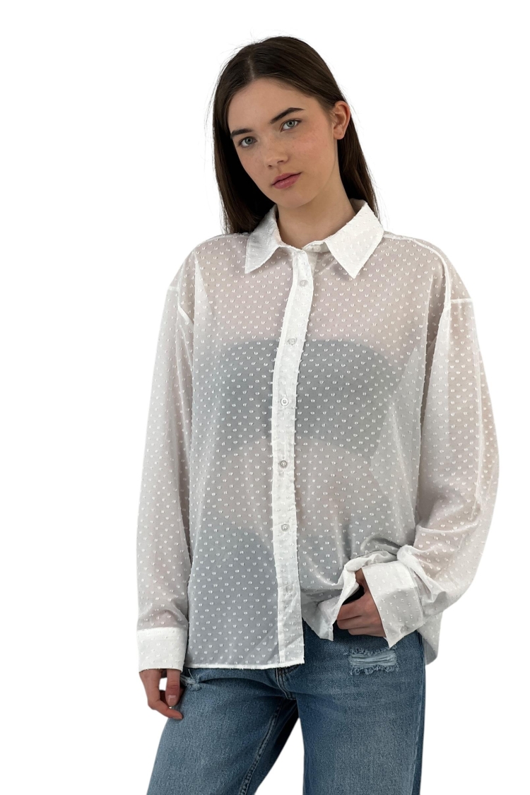 Textured Transparent Shirt - Two Color Options