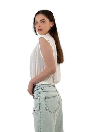 Textured Sleeveless Shirt - Summer Chic - MISS POEM - Globality Store - Women Clothes Wholesale Turkey