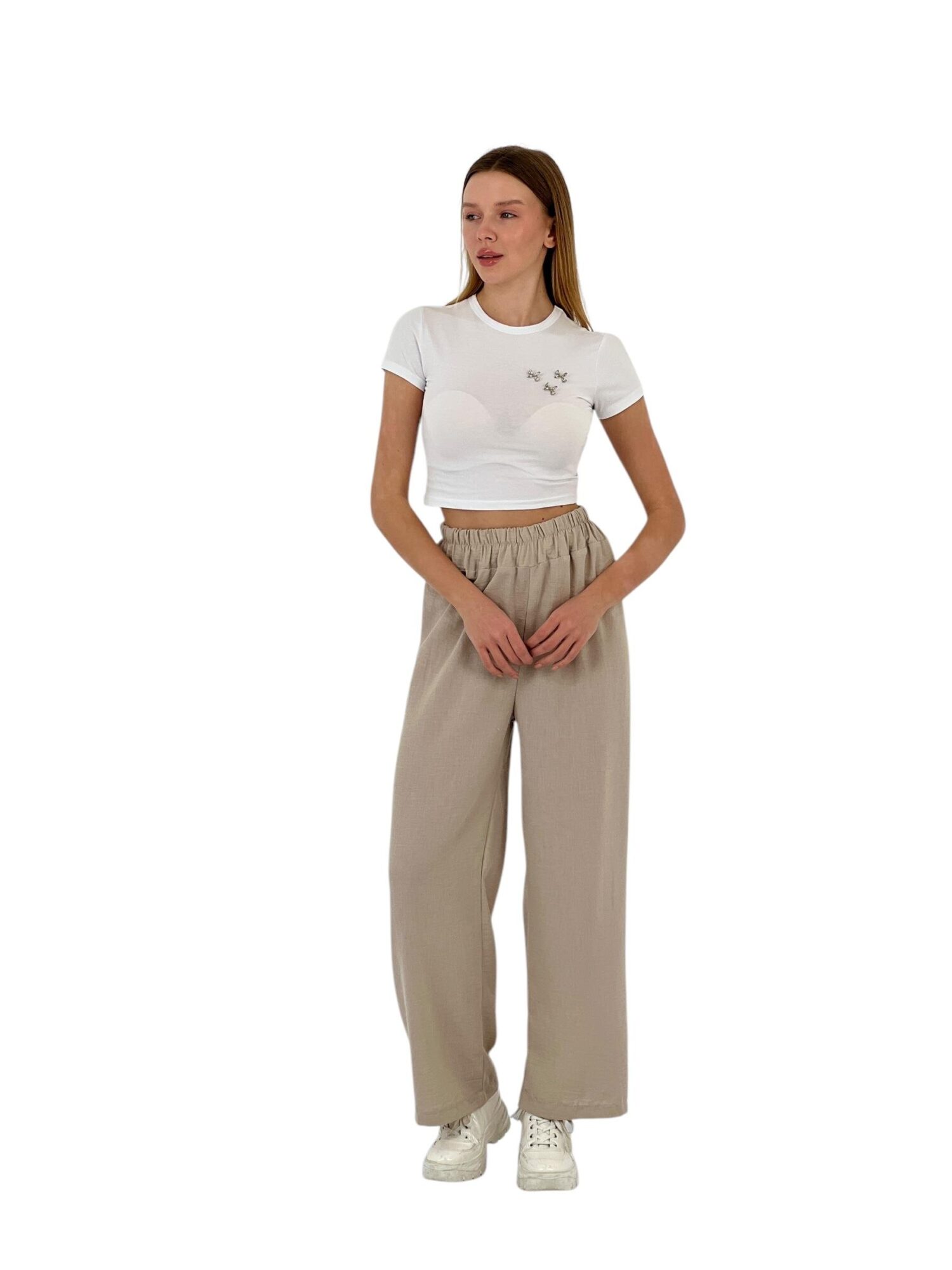 Plain Linen Loose Hanger. - MISS POEM - Globality Store - Women Clothes Wholesale Turkey