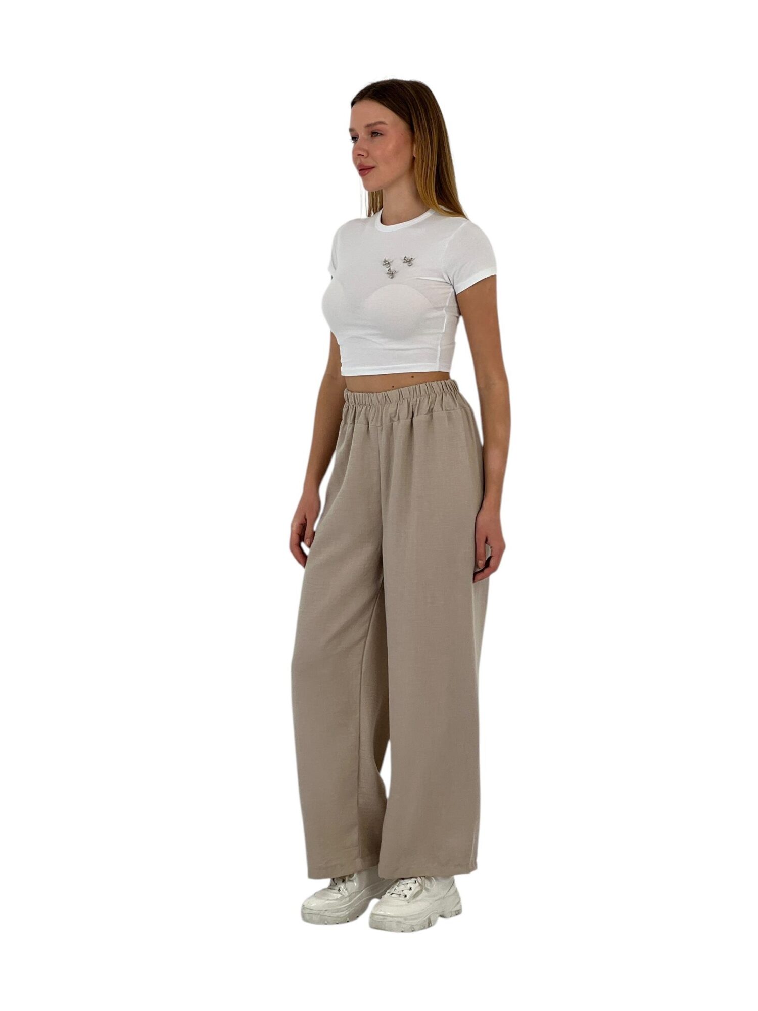 Plain Linen Loose Hanger. - MISS POEM - Globality Store - Women Clothes Wholesale Turkey