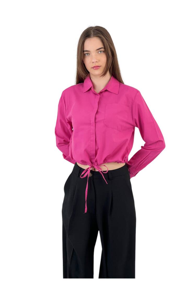 Ruffle Detailed Lace-up Shirt - Four Color Options