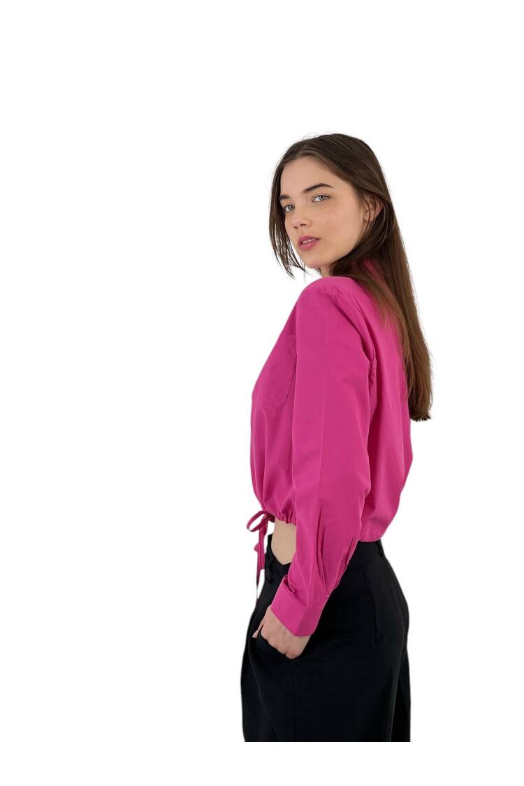 Ruffle Detailed Lace-up Shirt - Four Color Options