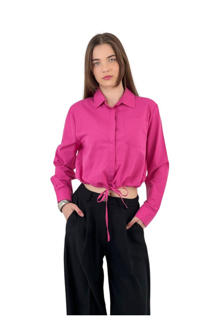 Ruffle Detailed Lace-up Shirt - Four Color Options