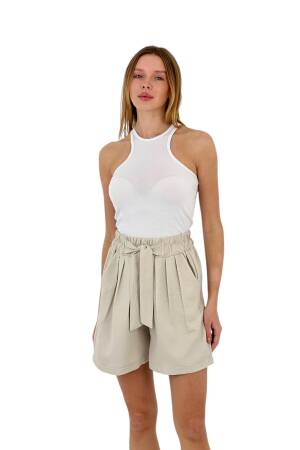 Belted High Waist Shorts - MISS POEM - Globality Store - Women Clothes Wholesale Turkey