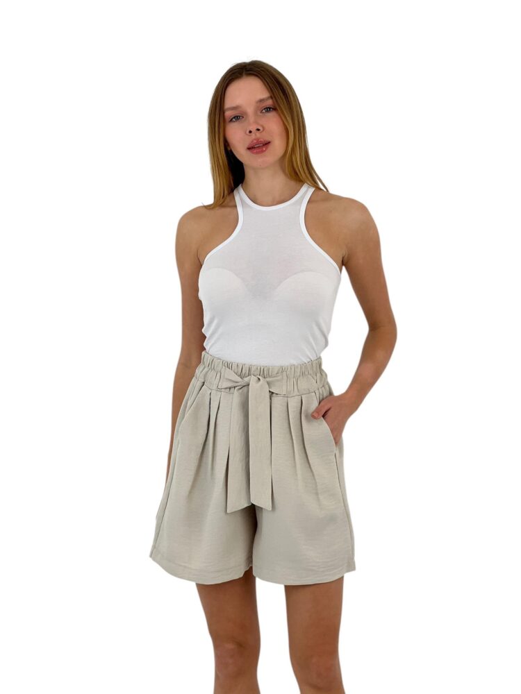 Belted High Waist Shorts