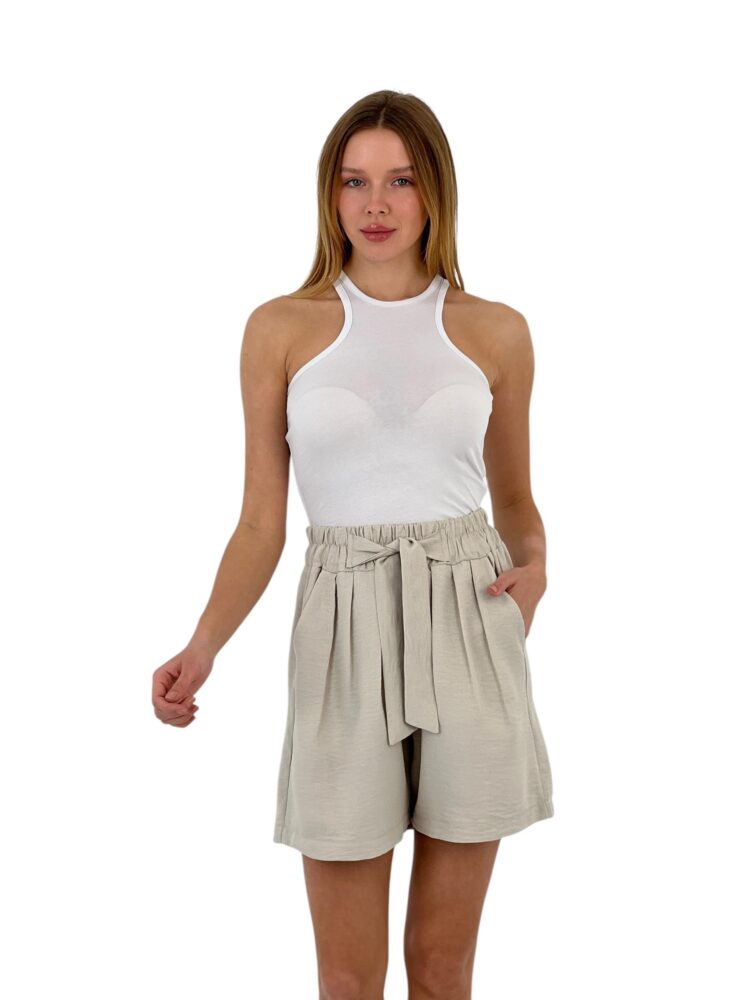 Belted High Waist Shorts
