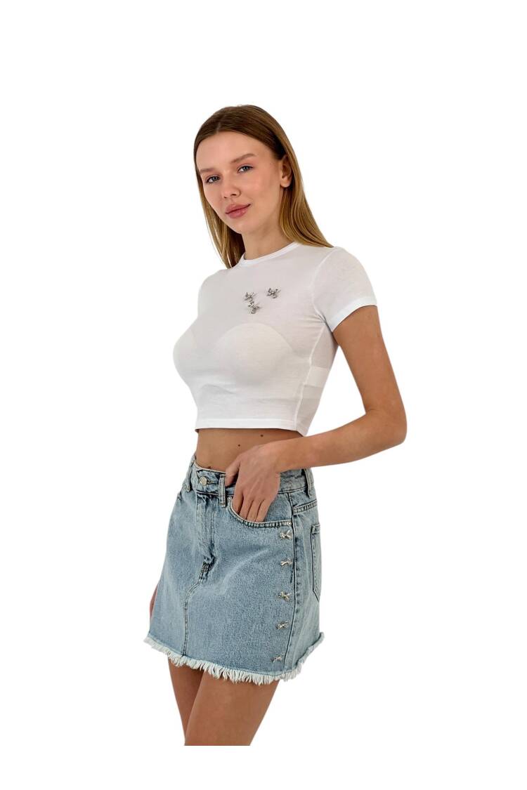 Tshırt Bow Button With Accessory