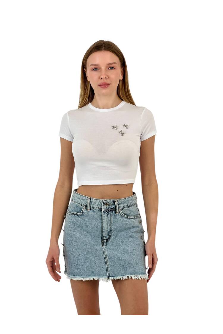Tshırt Bow Button With Accessory