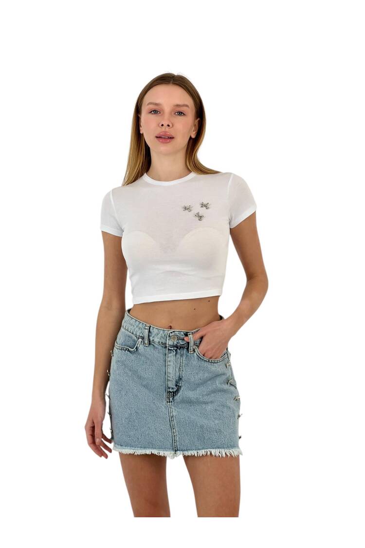Tshırt Bow Button With Accessory