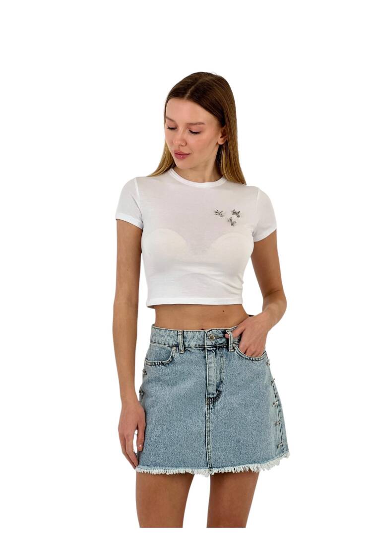 Tshırt Bow Button With Accessory
